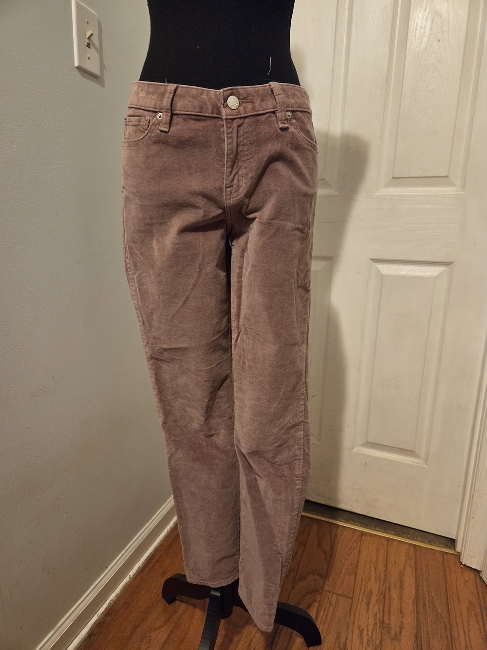 Lucky Brand Women's Skinny Velvet Pants in Dusty Mauve